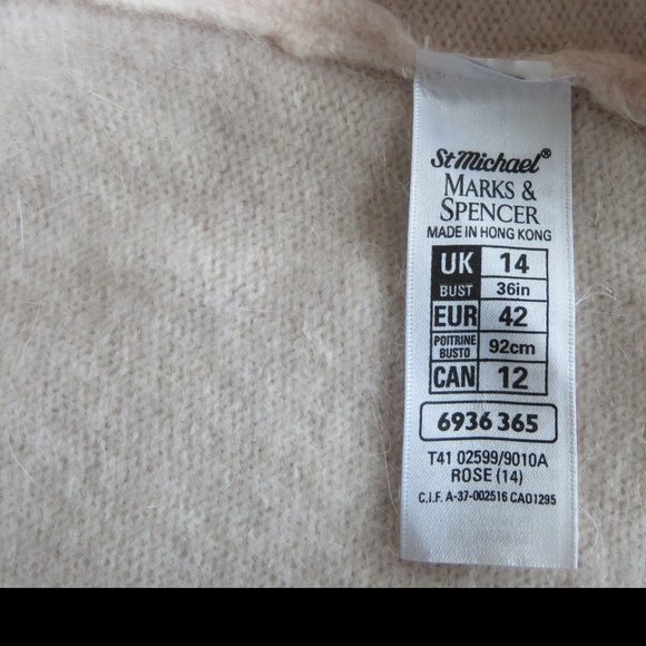 1990s Beaded Embroidered Wool Angora Cardigan - Picture 10 of 13